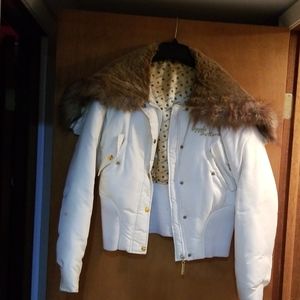 Off white winter coat